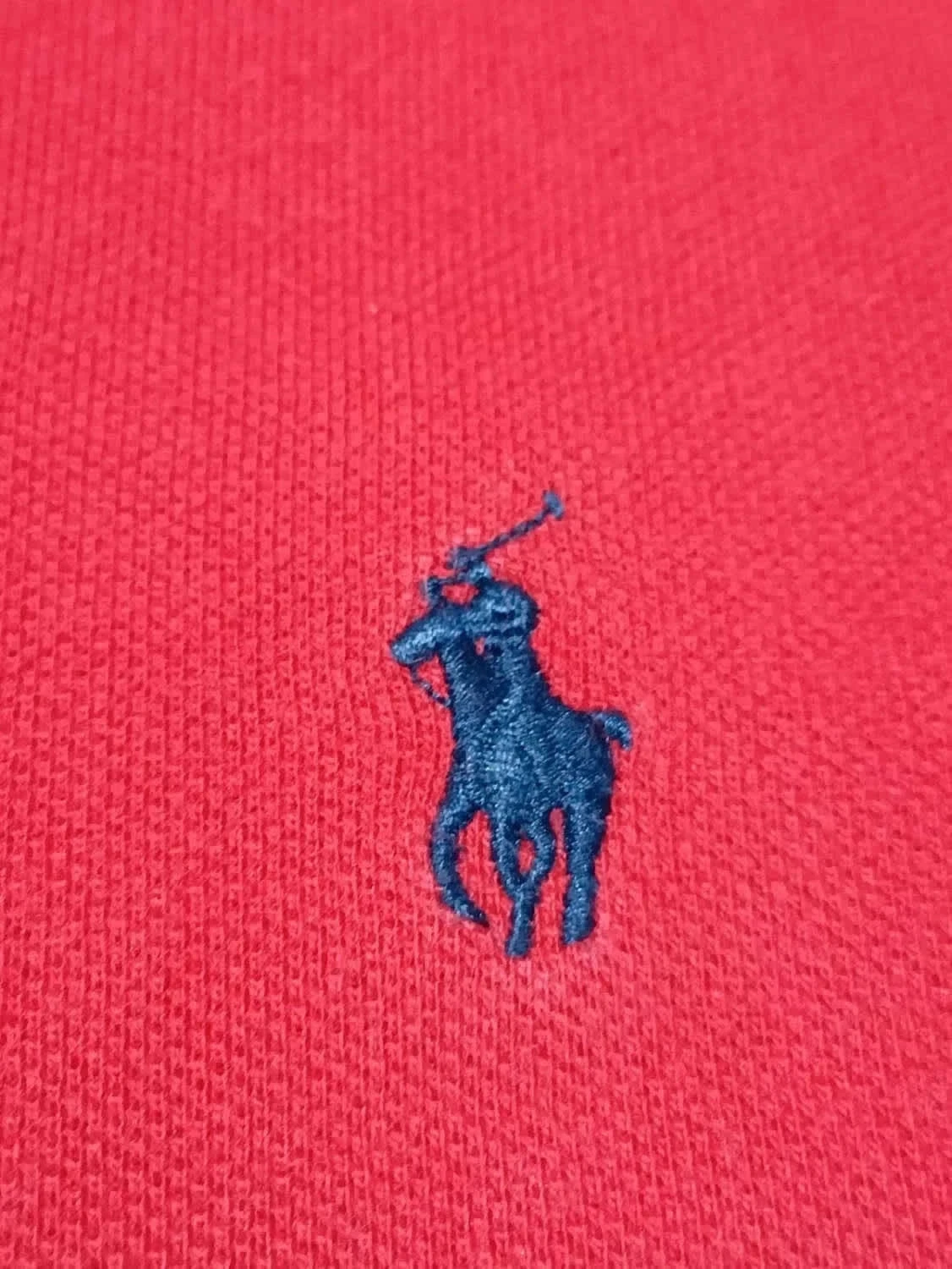 Vintage Polo Ralph Lauren rood V-hals T-shirt Maat M – photo 5